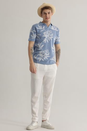 Image of SNITCH FloriqueTee Blue Floral T-Shirt