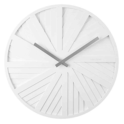 Wall Clock Slides White - Reloj de Pared, diseño de Flores