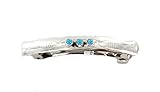Handmade Certified Authentic Silver Navajo Natural Turquoise Native American Hair Barrette