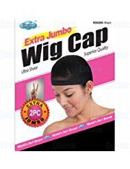 DREAM Deluxe Wig Cap Jumbo Black 24 pc (Model: 060), Spandex cap, Wig cap, Mesh cap, Snood, Hair net, Fish net
