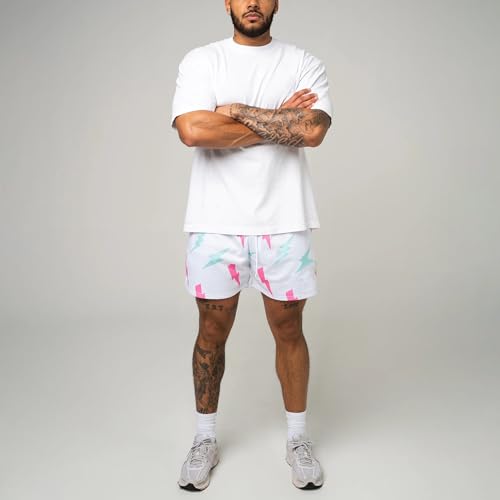 DIOTSR Mens Graphic Shorts Summer Casual Flat Front Shorts Cool Streetwear Designer Shorts Drawstring3