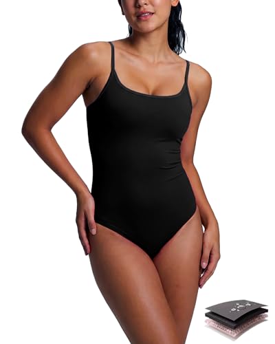 Image of Period Swimwear for Teens One Piece Ultra-Thin Quick-Dry Leakproof Tummy Control Swim Suit ，Multi