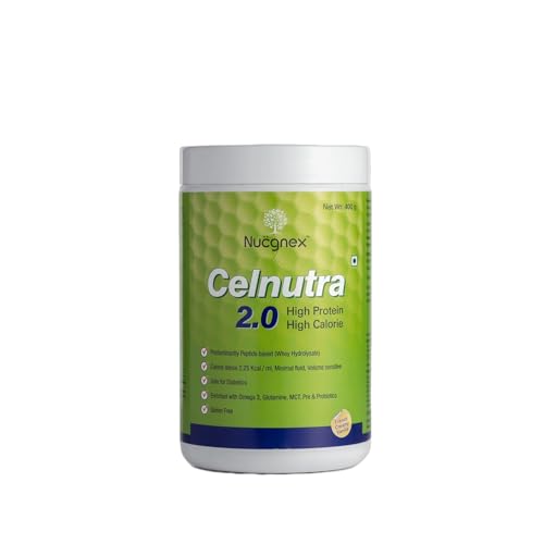 Celnutra 2.0 High-Calorie Nutritional Protien Powder | Advanced MCT & Whey Blend for Faster Recovery | Gut-Friendly with Prebiotics & Probiotics | Fluid-Restricted Diets | No Added Sugar (400g)