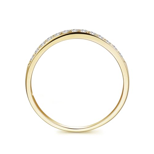 14K Gold Moissanite Wedding Bands, 2mm Stacking Rings, 14K Gold Eternity Wedding Rings3