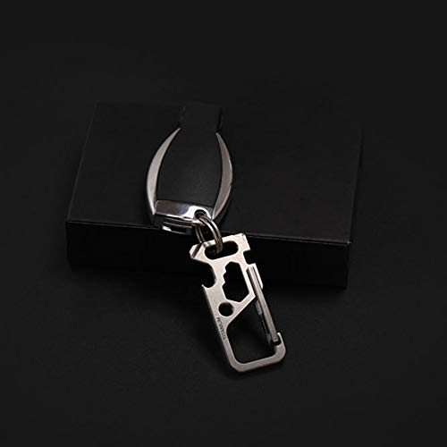 Grampo, Andoer Porta-chaves com clipe de liga de titânio multiferramenta para uso externo abridor de