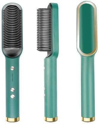 2-in-1 Ceramic Hair Straightening Brush | Electric Hair Straightener Comb with 30s Fast Heating & 5 Heat Settings | Smooth & Silky Hair Styling Tool for Women-image-36