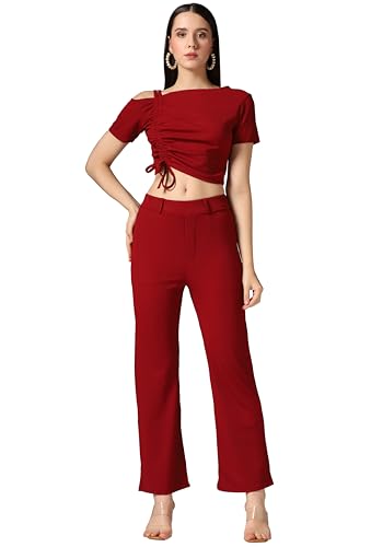 Image of TOPLOT co ord Set for Women Solid Top and Bottom