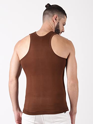 Image of Dollar Lehar Men Combed Cotton Round Neck Vest -Colour May Vary