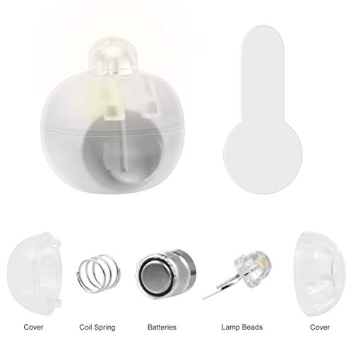 OSALADI 100 peças de luzes LED balão branco quente mini bola redonda luz para balão, lanterna de pap