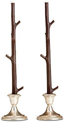 Stick Candles/Maple Casting/Beeswax/Pair