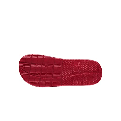 Image of FOCO mens NFL Team Stripe Logo Athletic Sport Shower Flip Flop Sandals Gel Slides