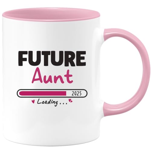 quotedazur - Mug Future Aunt In 2025 - Special Baby Announcement (Loading...) - Baby Shower, Surprise Announcement, Pregnancy Reveal, New Aunt Gifts