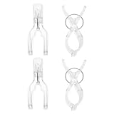 BESPORTBLE Transparente Federbelastete Handtuchclips 4 Stück Rutschfest Langlebig für Küche Bad und Strandstuhl Handtuchhalter Clips für Pool und Badezimmerhandtücher