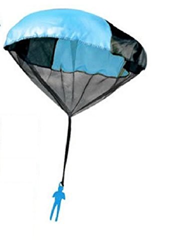 Toys+ Skydiver Parachute Man with Launcher Container Tangle Free (Colors and Styles May Vary)