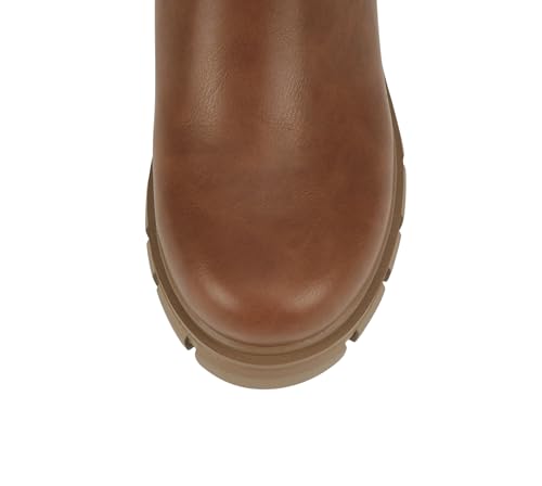 Image of Soda PIONEER ~ Women Lug Sole Mid Heel Chelsea Fashion Ankle Bootie w /Double Elastic Gore