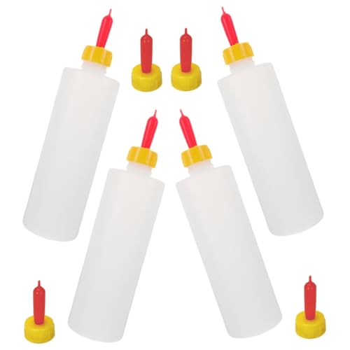 ibasenice Biberones para Cabritos con Chupete de PVC Resistente de Unidades para Alimentación de Cabras Botella de Leche para Cría Animal Fácil Limpieza y Agrícola