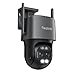 Reolink 4K Security Camera Outdoor WiFi 6, Dual Lens 6X Hybrid Zoom, Plug-in 360 PTZ Camera Auto Tracking, Smart AI Detection, 8MP Color Night Vision, TrackMix WiFi Grey