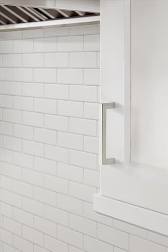 Image of Amerock Monument 3-3 /4 inch (96mm) Center-to-Center Satin Nickel Cabinet Pull - 25 Pack