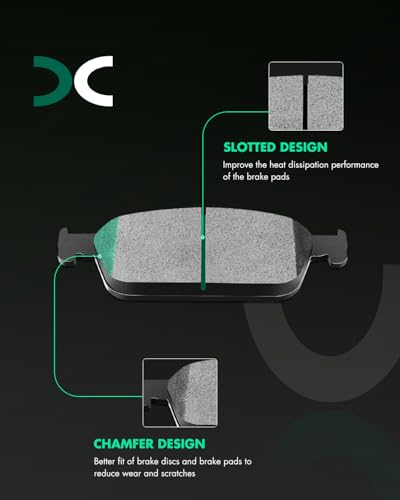 Image of SCITOO D1668 D1095 Semi-Metal Brake Pads Kits Front & Rear Replacement For Ford For Escape 2013-2016,For Ford For Focus 2013-2018,For Ford For Transit Connect 2014-2019