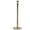 5 Pcs Rope Stanchion Set, Crown Top And Gold Polish S.s. 12 Flat Base