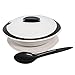 Tupperware Thermo-Duo Set (2) Warmhalten Schüssel 1,5 Liter Grau Weiß + Servierlöffel C134