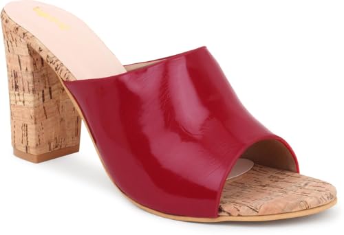 Image of Action Patent Leather Sandals| Pattern| Transparent Block Heel| Ankle Strap Black