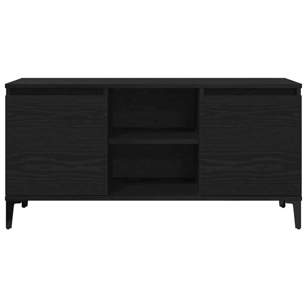vidaXL Gabinete de TV 102 x 35 x 50 cm Roble Negro | Mucho espacio para tus cosas, Un look minimalista que queda genial en cualquier cuarto,