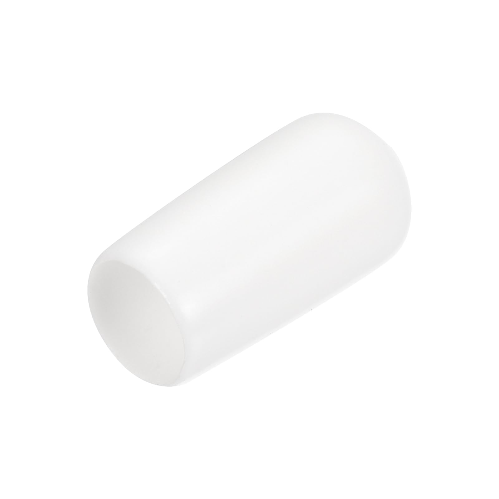 uxcell 20pcs Rubber End Caps 7mm ID Vinyl Round End Cap Cover Screw Thread Protectors White