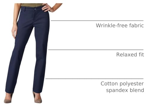 Image of Lee Women's Wrinkle Free Relaxed Fit Straight Leg Pant