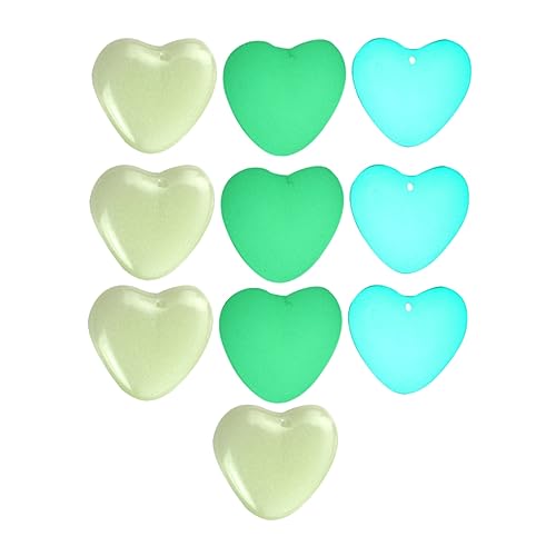 HEALSOPTHY 10 Piezas joyería colgante encanto charm a diario collar de corazón Boda corazones colgante de cuentas de corazón collar colgante