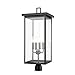 Millennium 2604-PBK Transitional Four Light Outdoor Post Lantern from Barkeley Collection Finish, Powder Coat Black