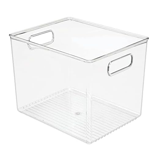 Tall Deep Rectangular Plastic Storage Organizer