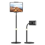 【Leicht Montage & Breite Verwendungsbereiche】 Unser iPad Halter lässt sich ohne Werkzeug leicht und schnell installiert werden. Anwendungsbeispiele: Für Live Streaming, Arbeit, Darstellung des Kochrezept, video Chat usw.