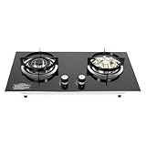 GSHIOIO 2 Burner Natural Gas Cooktop, Gas Cooktop Stove Top...