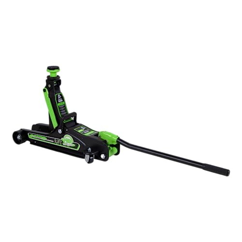 Hydraulische krik, 2,5 ton, platte uitvoering 80 mm - 360 mm, laag profiel, incl. koffer + SUV-adapter + 2x rubberen pad hydraulische autokrik 360° wielen - Afbeelding 4