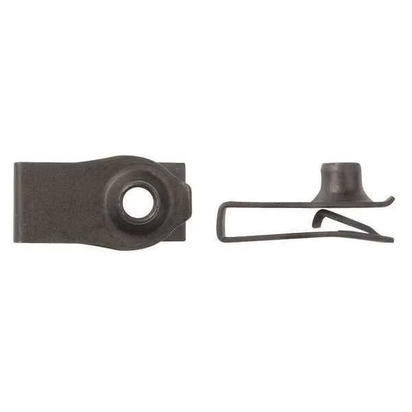 Spring Nut, M5-0.80, U Shape, Steel, Phosphate Finish, 50 PK