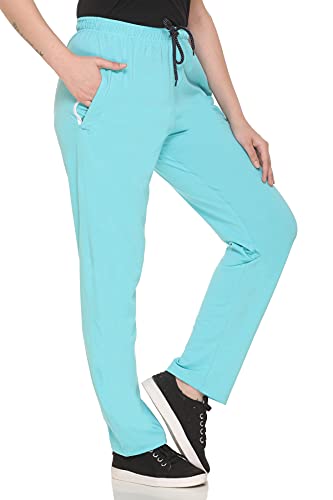 Image of CUPID Women's Regular Fit Cotton Track Pants, Lower, Sports Trouser,Night Pants, Joggers for Lounge n Gym Wear for Ladies