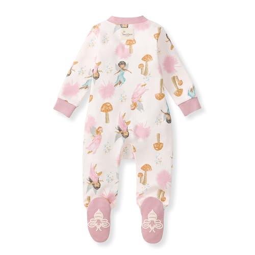Image of Burt's Bees Baby unisex-baby Sleep & Play, Organic One-piece Romper-jumpsuit Pj, Zip Front Footed Pajama