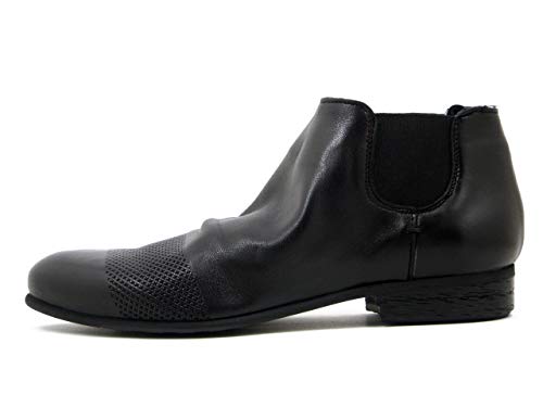 Osvaldo Dangereux, Bottines d’été en Cuir Noir, Beatles avec élastique, Talon Bas 2 cm, 236 - Les Beatles, Paul McCartney, John Lennon, RIngo Starr, George Harrison Osvaldo Dangereux, Bottines d'été en Cuir Noir, Beatles avec élastique, Talon Bas 2 cm, 236 – Image 4