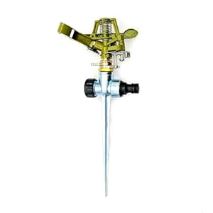 JZK 360 graden roterende zinklegering metalen impact impuls water sprinkler voor tuin, gazon sprinkler spike, gazon sproeier sproeier, irrigatie sproeier