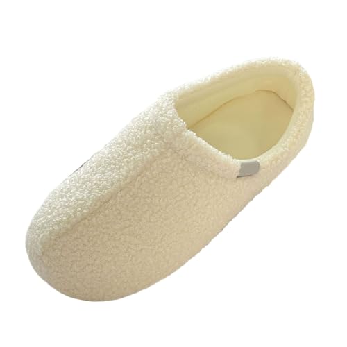 Women House Memory Foam Slippers Winter Warm Fleece Bedroom Sock Shoes with Soft Rubber Sole Women's Classic Closed Back Full Slippers House Shoes for Indoor Outdoor Comfort Slipper