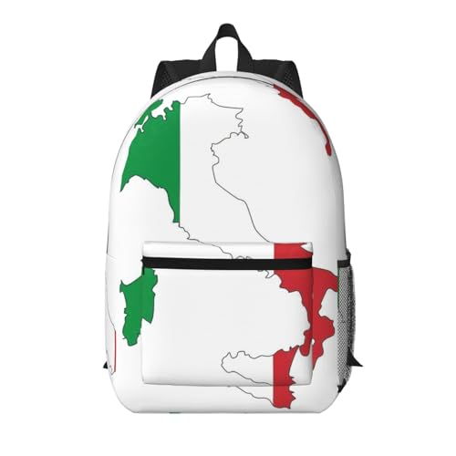 Sac à dos d'école léger drapeau italien EdWal idéal pour le collège et le lycée