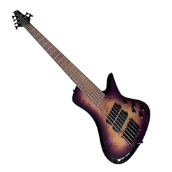 CoByda Fanned Freet 6 cordes pour guitare basse électrique Violet Burst Quilt Maple Top Freet en acier inoxydable - Les Beatles, Paul McCartney, John Lennon, RIngo Starr, George Harrison