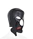 ALMYMM Bondage Maske Kopfmaske BDSM ledermaske mit Augenbinde Mund Offen Masken Sex Bett SM Extrem Fetisch Erotik Sexspielzeug für Paar Männer Frauen Halloween Cosplay Sklaven