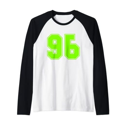 Lucky Number #96 - Camiseta deportiva para cumpleaños 96 Camiseta Manga Raglan