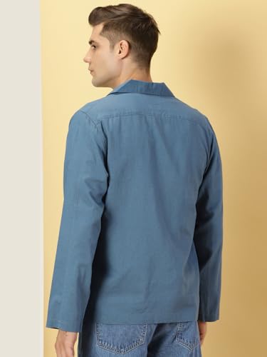 Image of Thomas Scott Men's | Solid | Full Sleeve | Regular Fit | 100% Cotton | Double Pocket | Spread Collar | Casual Shirt