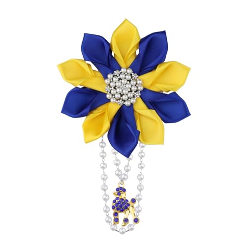Broche en forme de caniche CENWA avec strass brillants pour femme