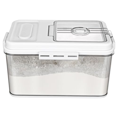 PRETYZOOM Almacenamiento De Comida Para Gatos Dispensador De Arroz Dispensador De Tanque Multicereales Aire Contenedor De Almacenamiento De Harina Papelera Contenedor De Pan Grey La Mascota