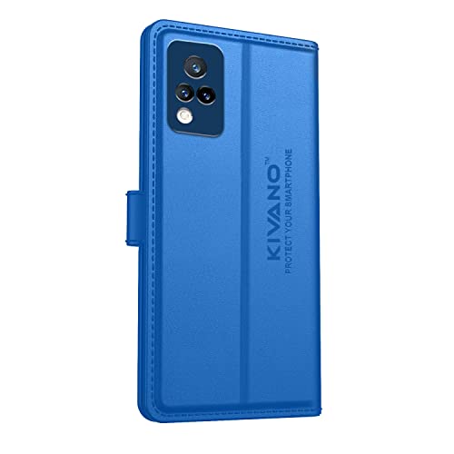 Image of KIVANO Compatible with Vivo V21 5G Flip Cover | Leather Finish | Inside Pockets & Inbuilt Stand | Shockproof Wallet Style Magnetic Closure Back Cover Case