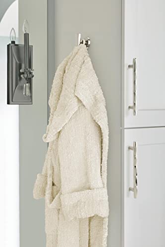 Image of Amerock Arrondi Single Prong Polished Stainless Steel Wall-Mounted Hook